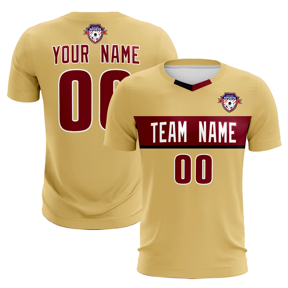 Custom Khaki Classic Sports Sets Soccer Shirt Jersey