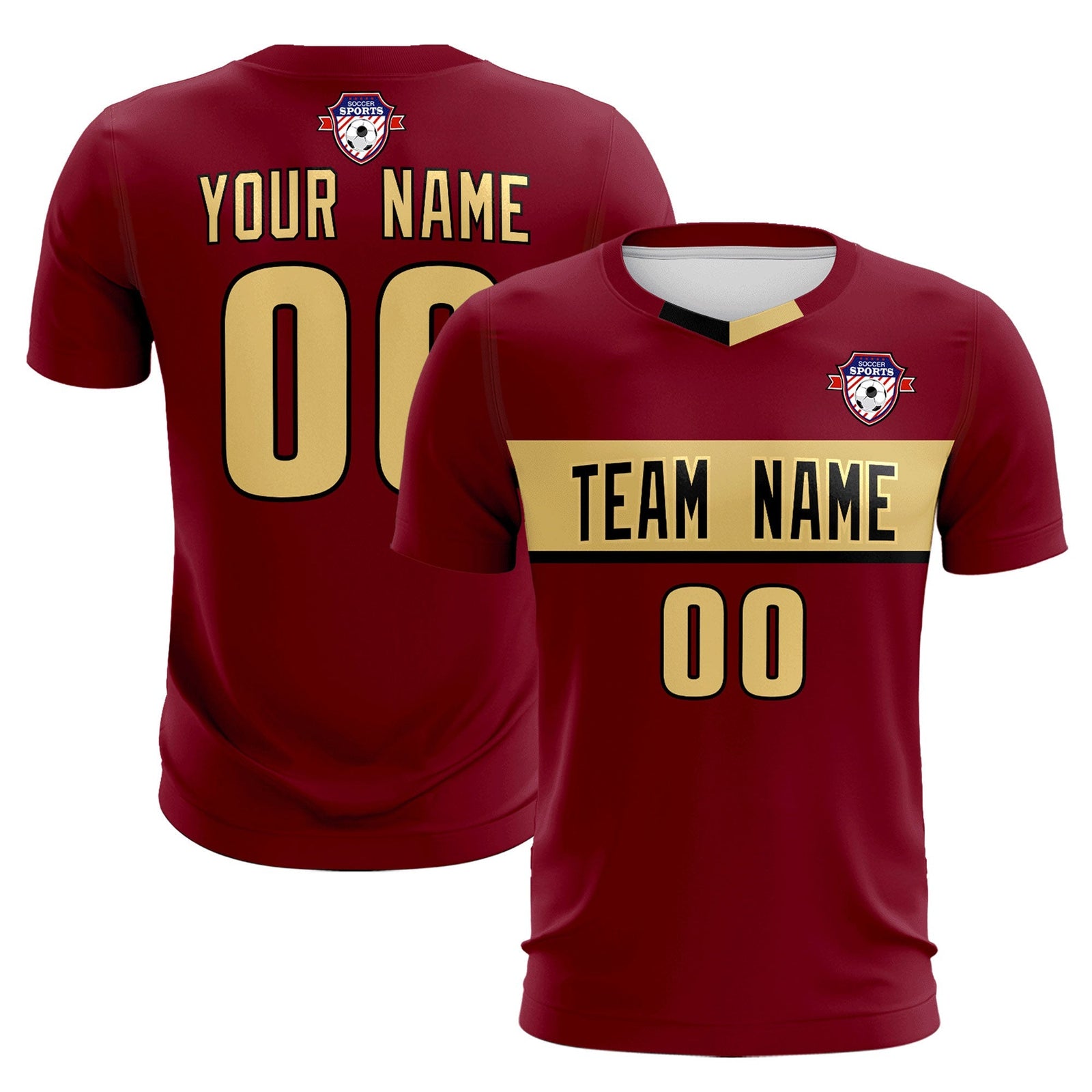 Custom Crimson Classic Sports Sets Soccer Shirt Jersey