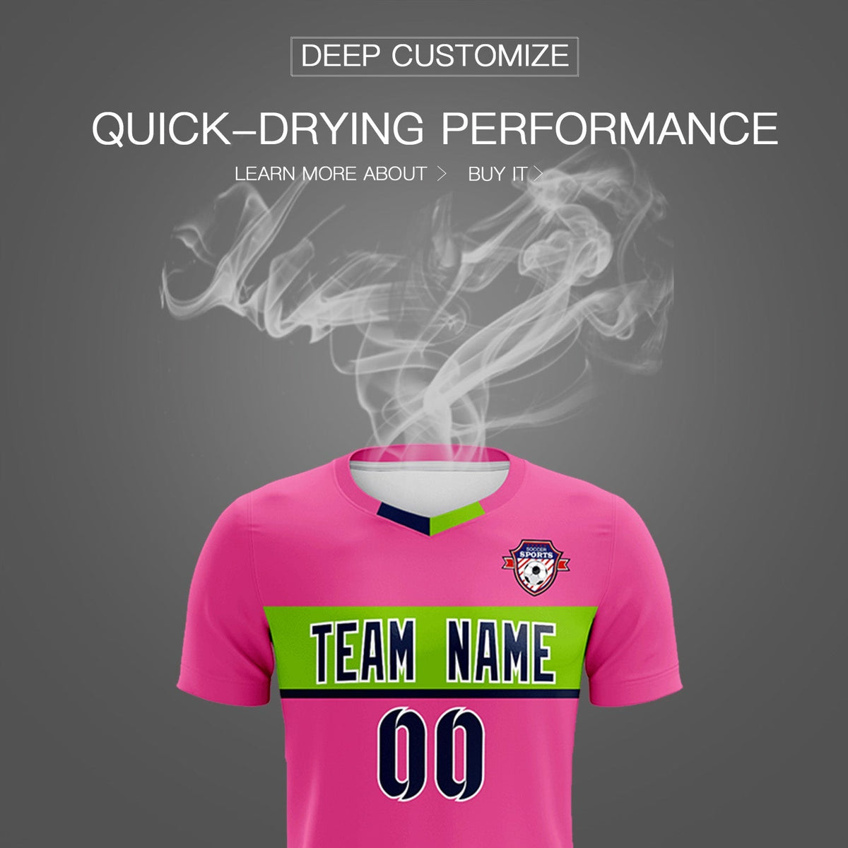 Custom Pink Classic Sports Sets Soccer Shirt Jersey
