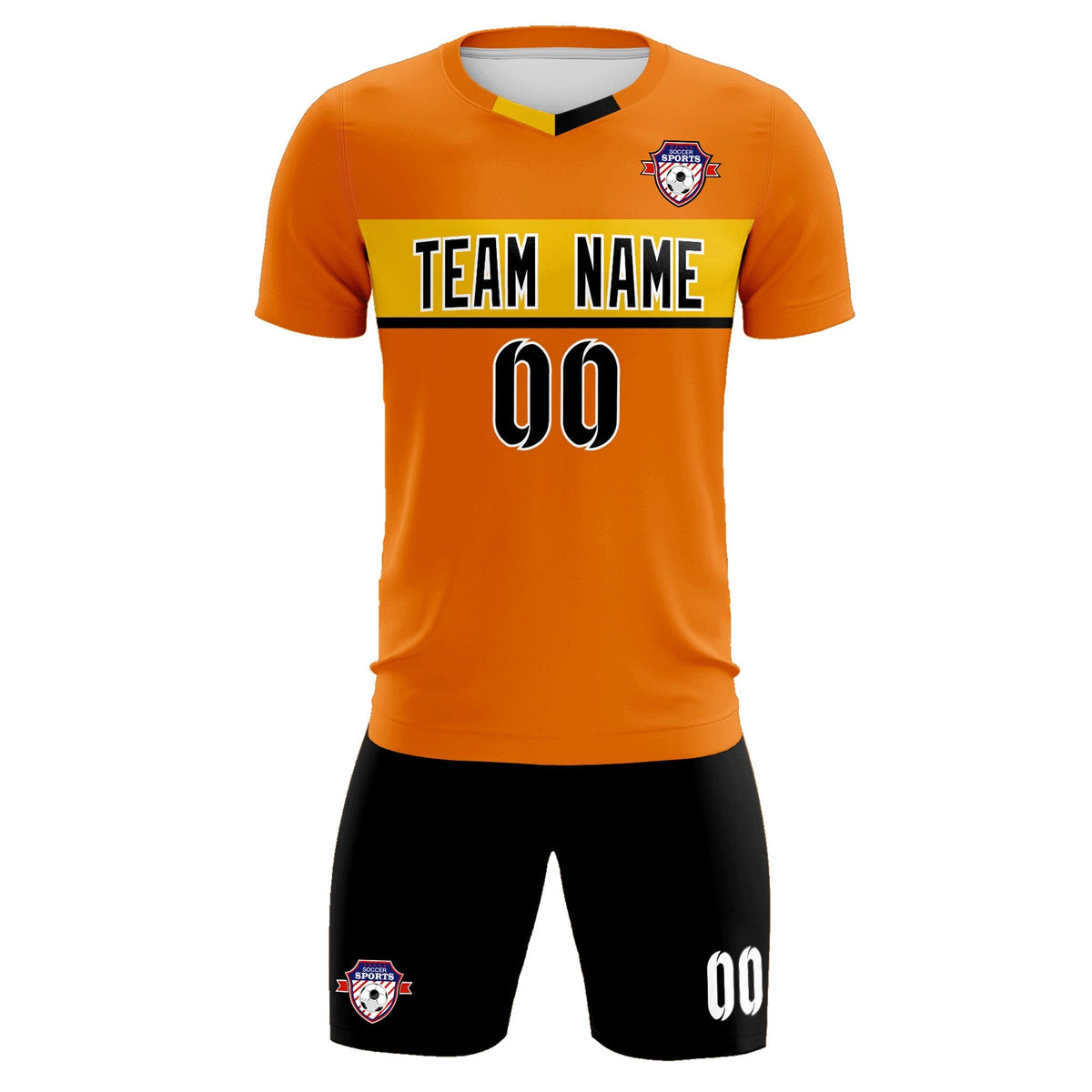 Custom Orange Classic Sports Sets Soccer Shirt Jersey