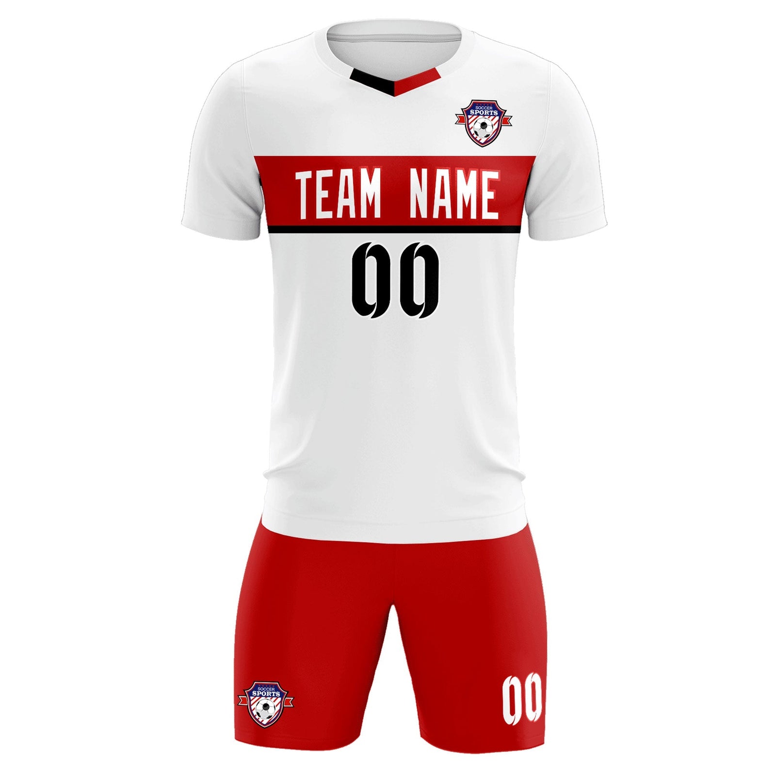 Custom White Classic Sports Sets Soccer Shirt Jersey
