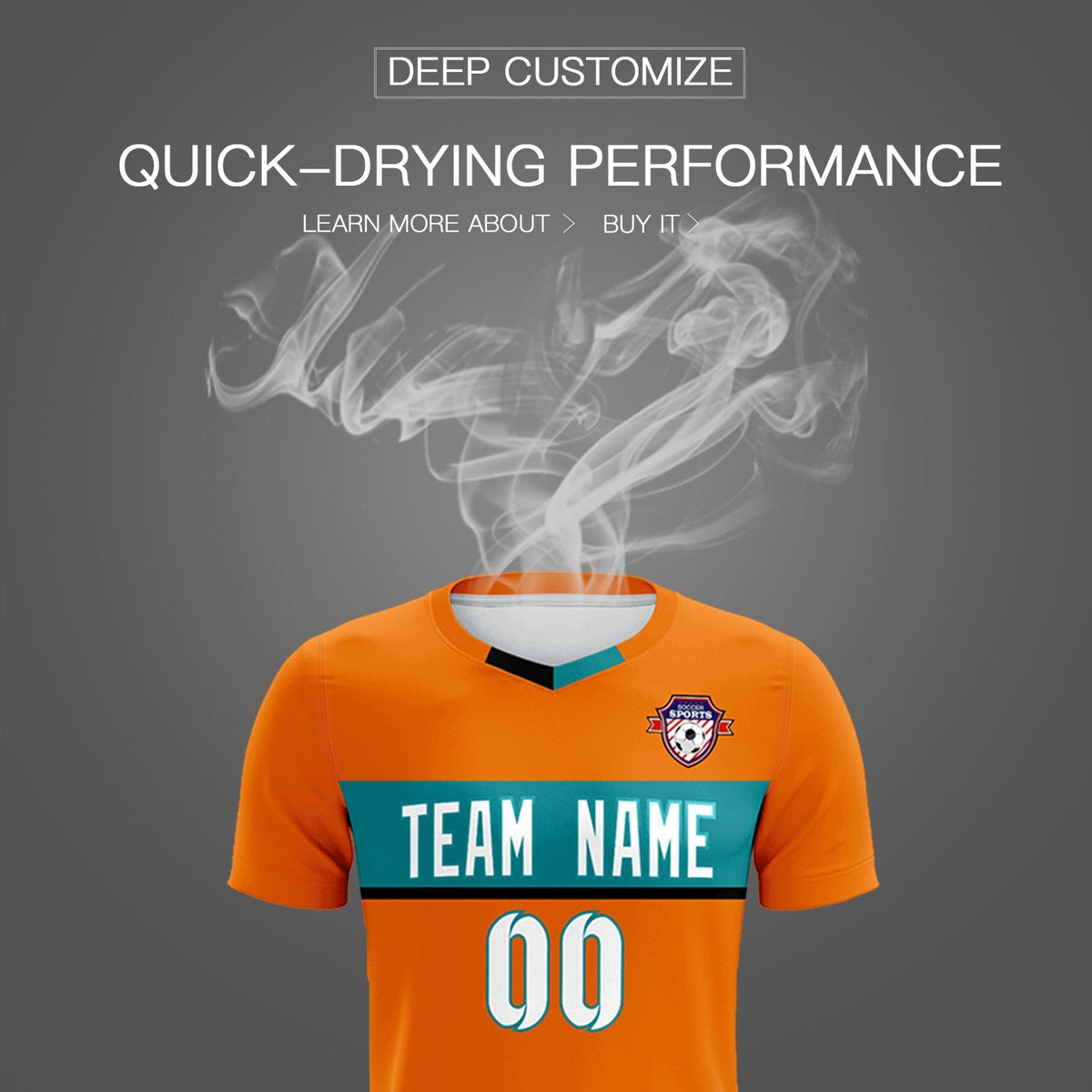 Custom Orange Classic Sports Sets Soccer Shirt Jersey