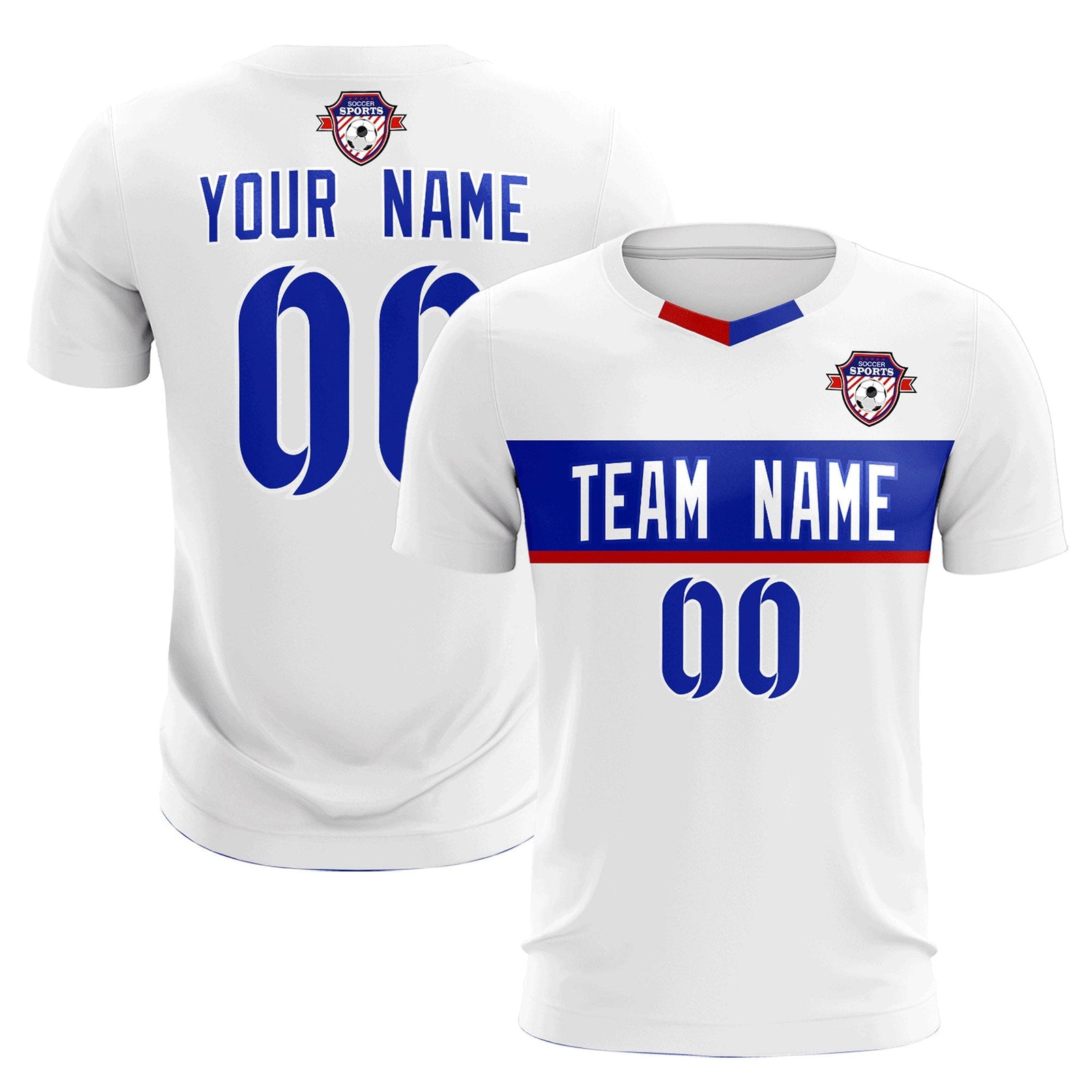Custom White Classic Sports Sets Soccer Shirt Jersey