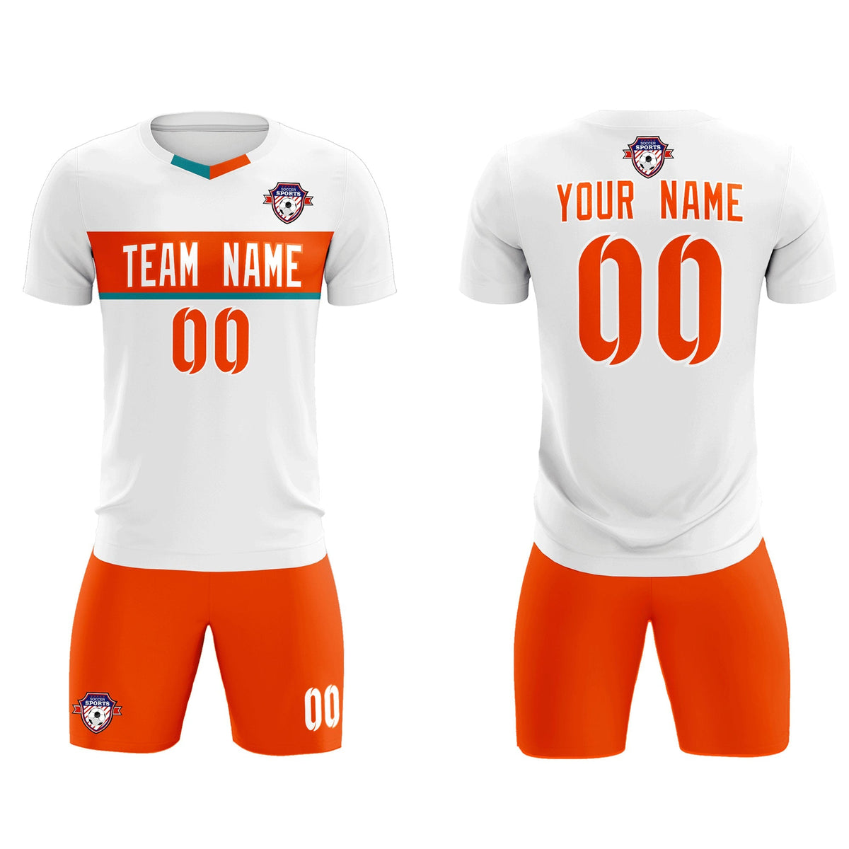 Custom White Classic Sports Sets Soccer Shirt Jersey