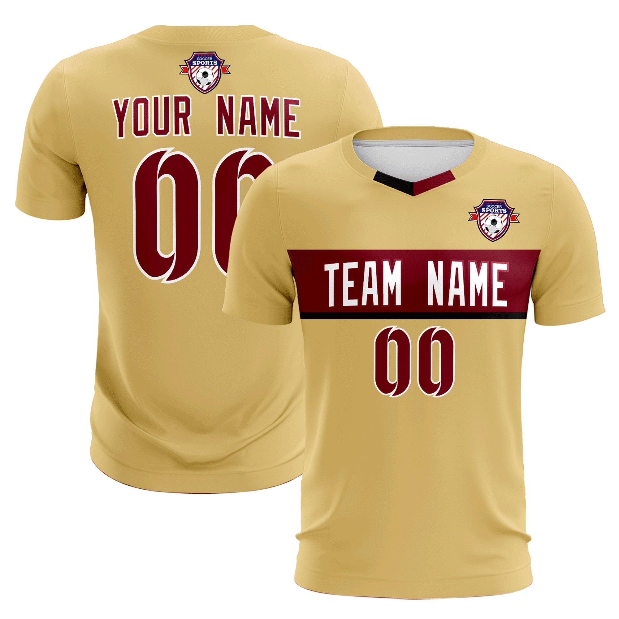 Custom Khaki Classic Sports Sets Soccer Shirt Jersey