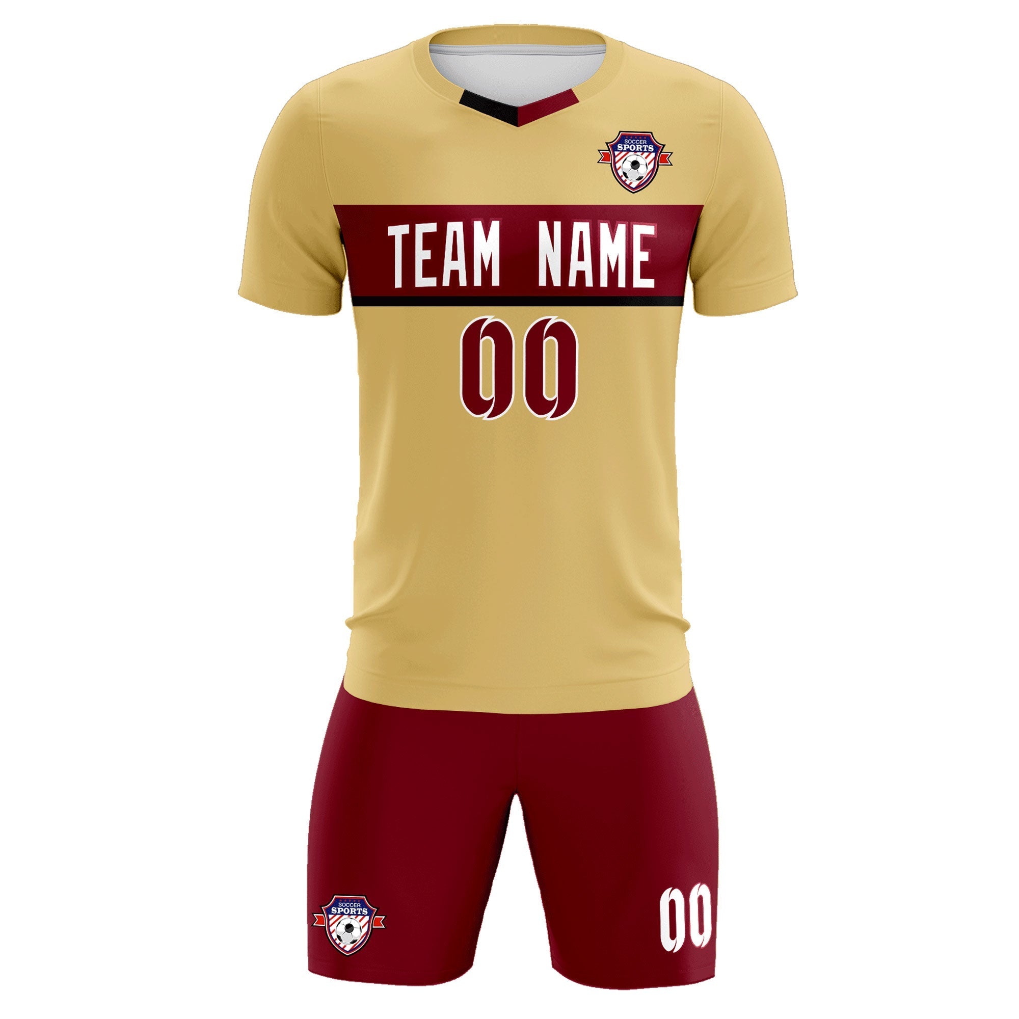 Custom Khaki Classic Sports Sets Soccer Shirt Jersey