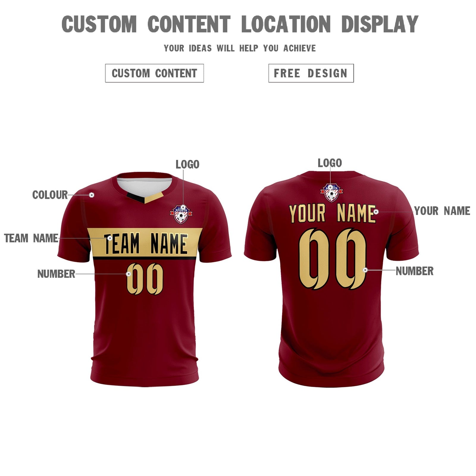 Custom Crimson Classic Sports Sets Soccer Shirt Jersey
