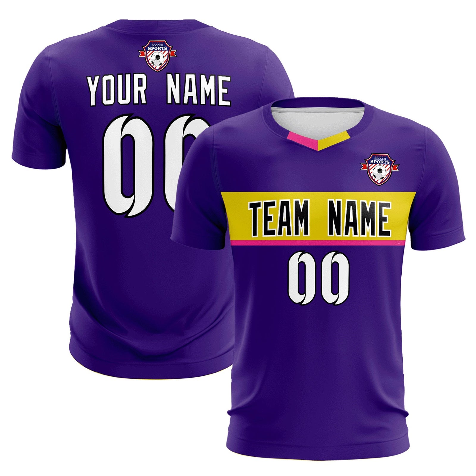 Custom Purple Classic Sports Sets Soccer Shirt Jersey