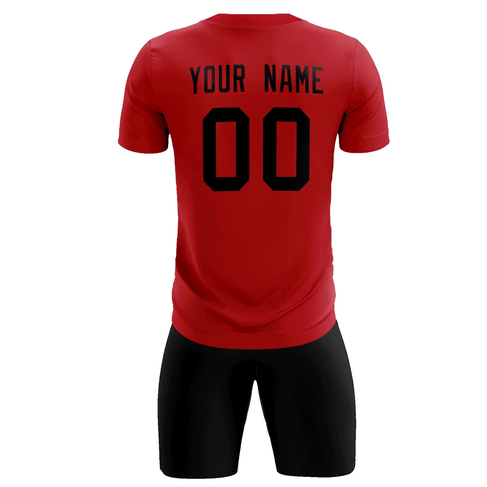 Custom Red Printing Sportswear Soccer Sets Jersey