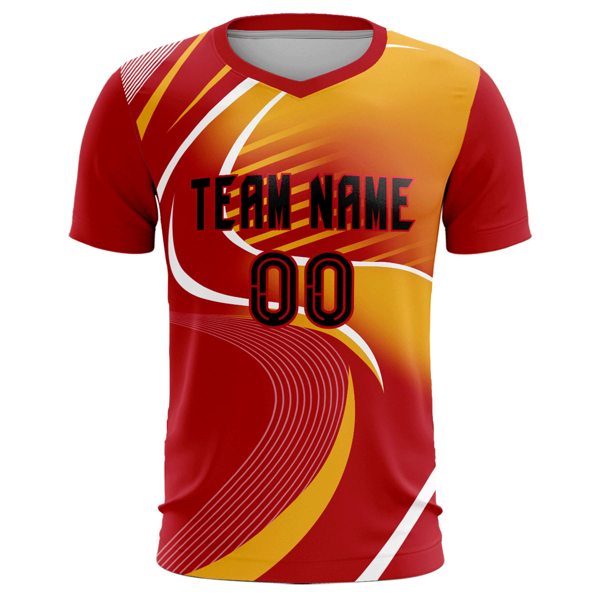 Custom Red Printing Sportswear Soccer Sets Jersey