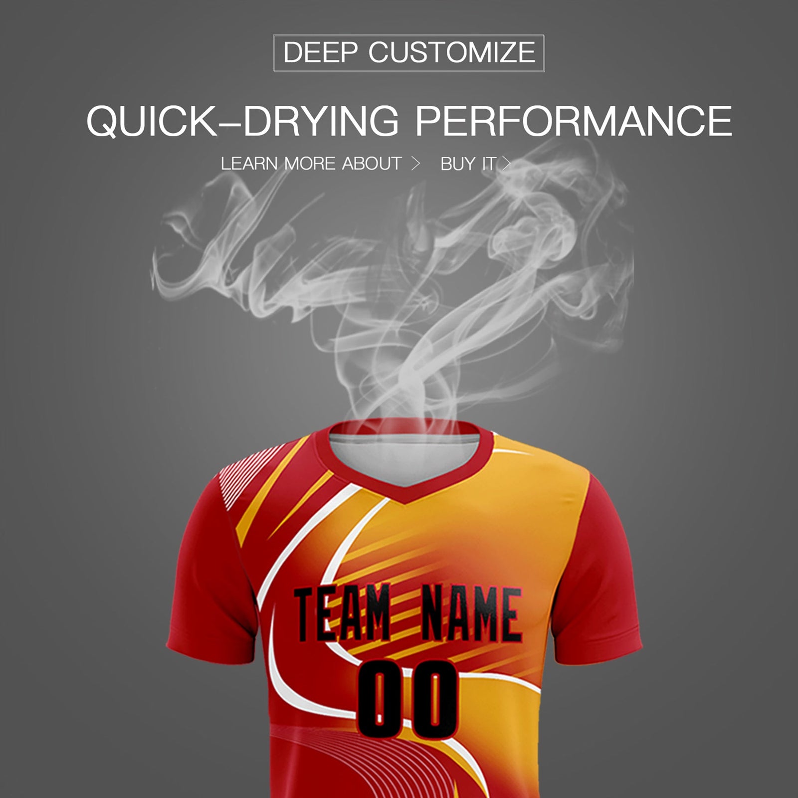 Custom Red Printing Sportswear Soccer Sets Jersey