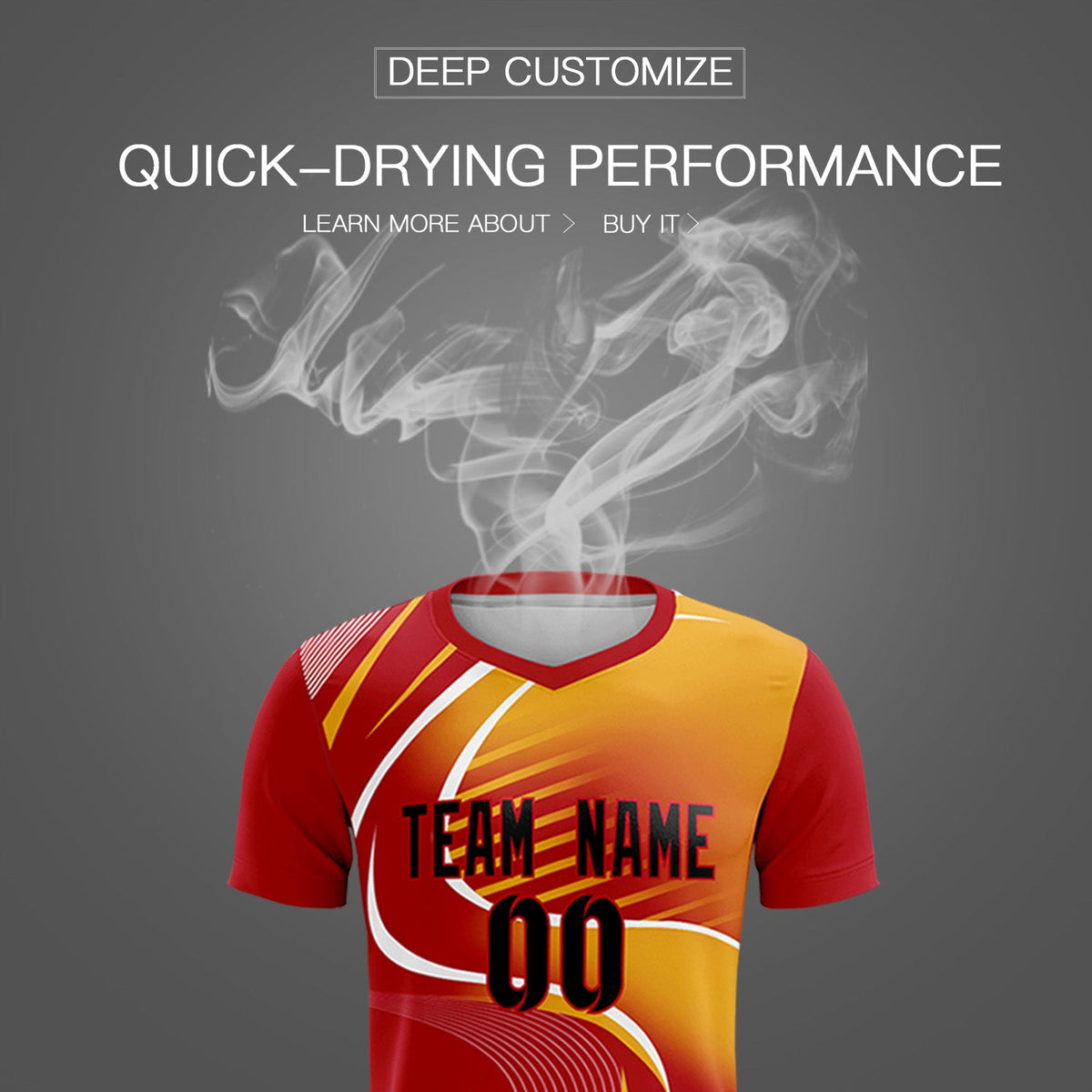 Custom Red Printing Sportswear Soccer Sets Jersey