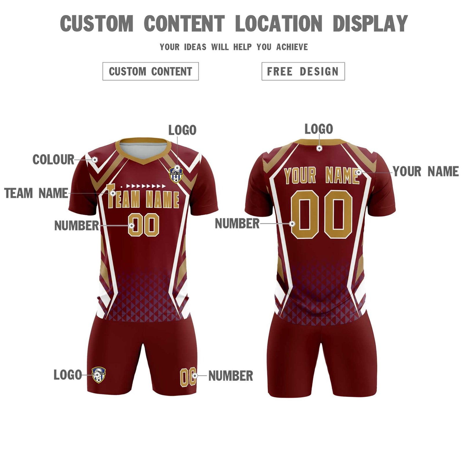 Custom Crimson Abstract Breathable Soccer Tops/Sets Jersey