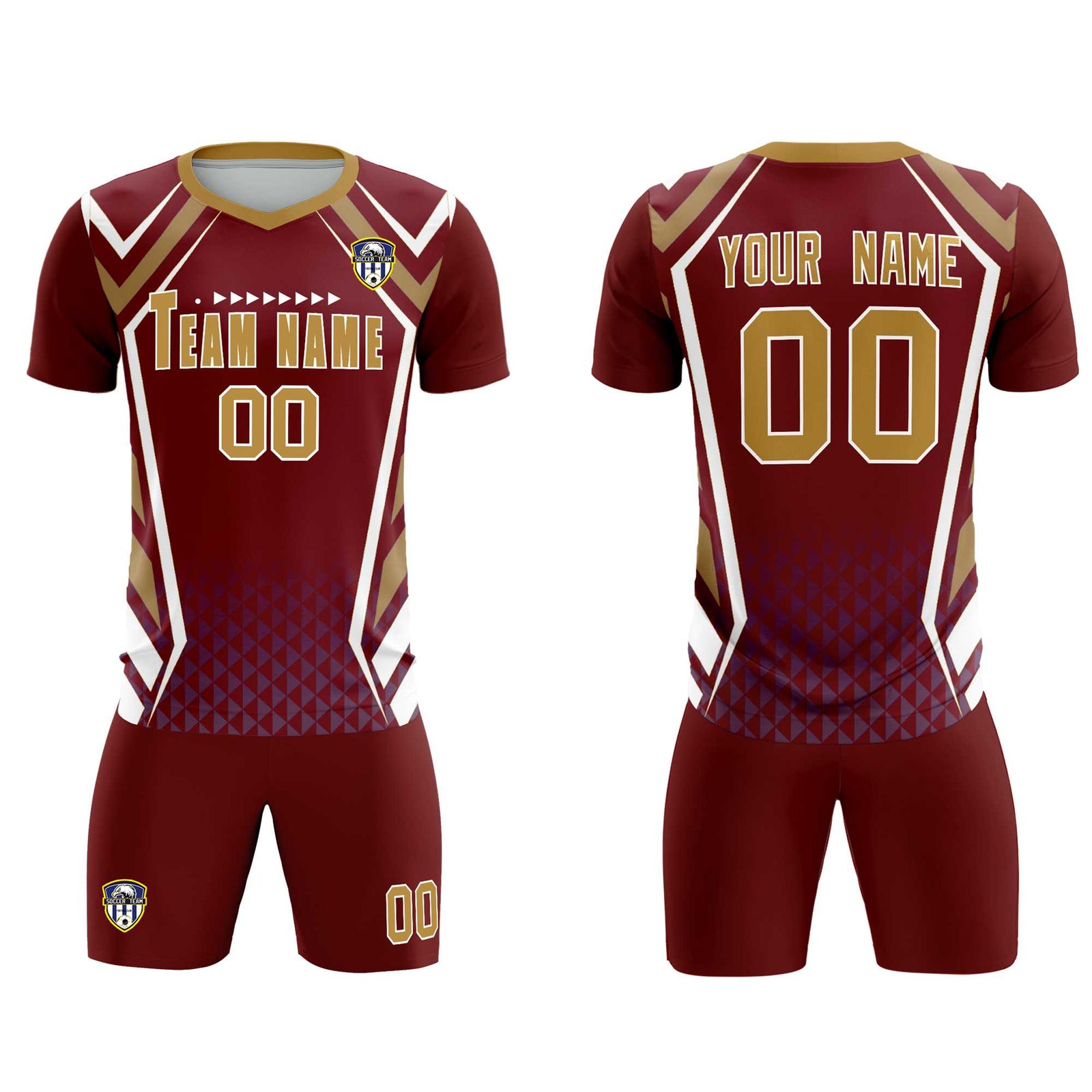 Custom Crimson Abstract Breathable Soccer Tops/Sets Jersey