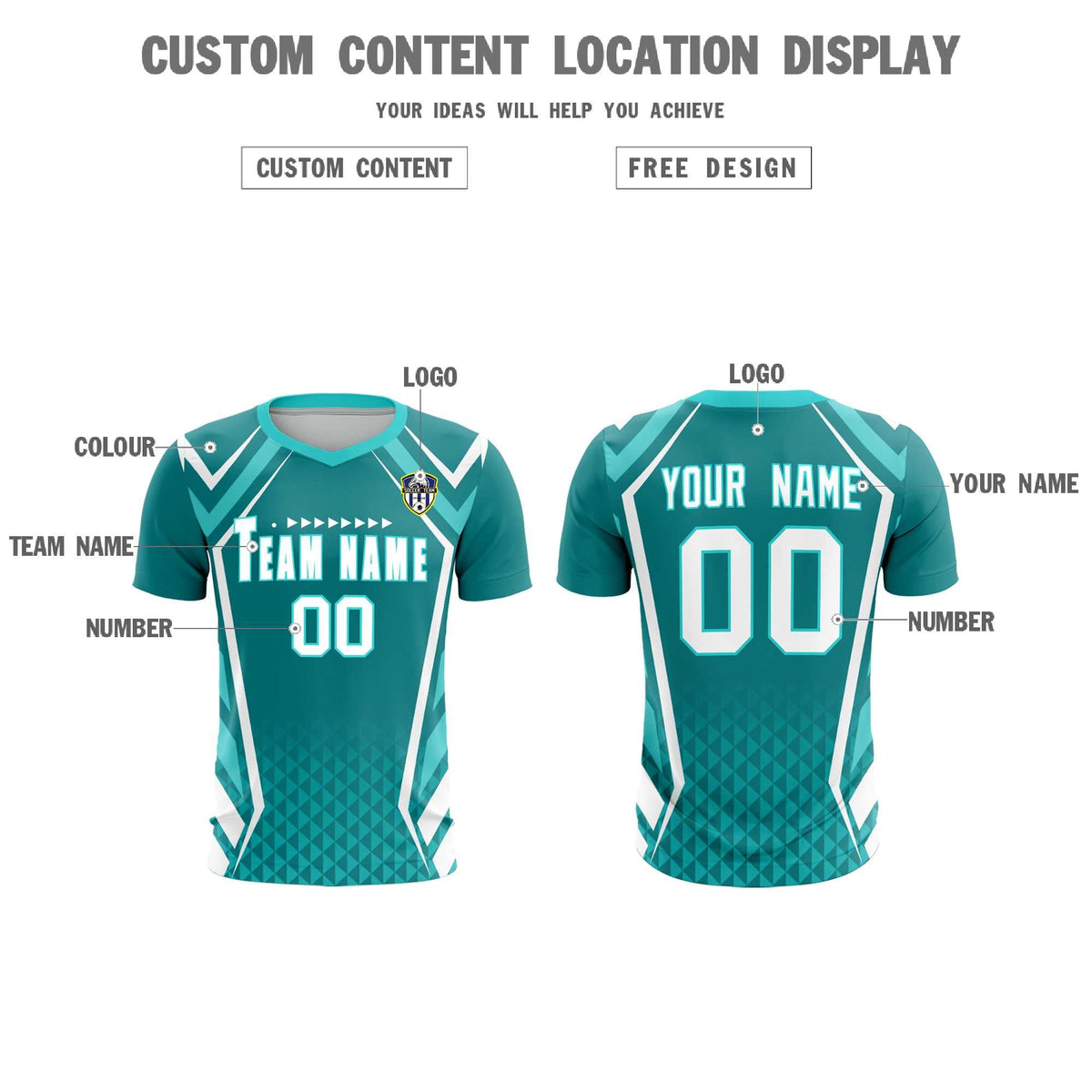 Custom Sky Blue Abstract Breathable Soccer Tops/Sets Jersey