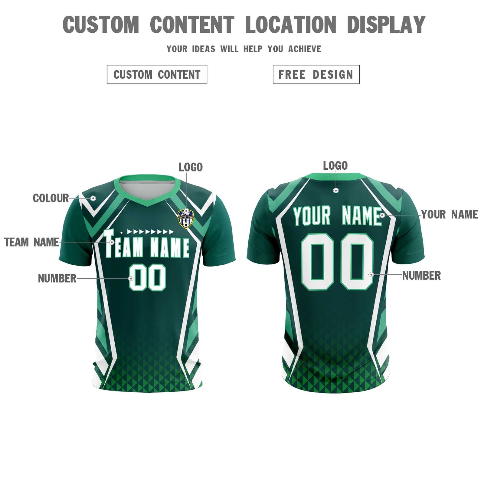 Custom Aqua Abstract Breathable Soccer Tops/Sets Jersey
