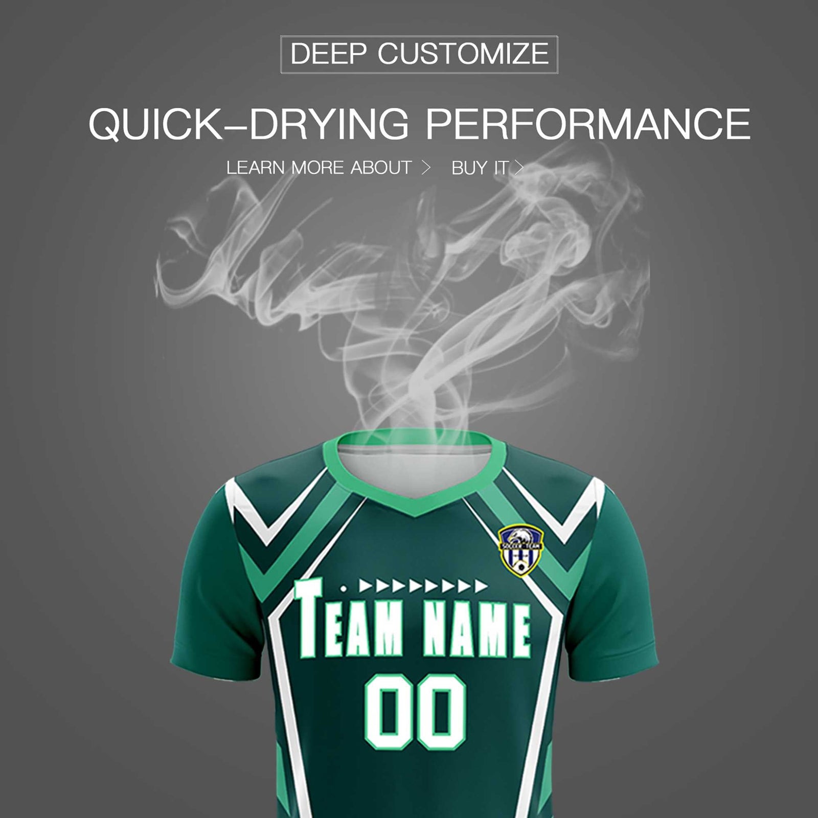 Custom Aqua Abstract Breathable Soccer Tops/Sets Jersey