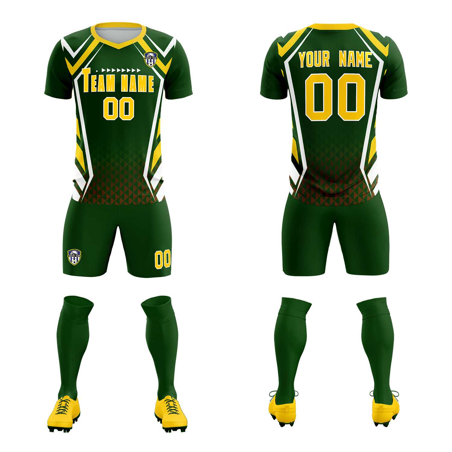 Custom Midnight Green Abstract Breathable Soccer Tops/Sets Jersey