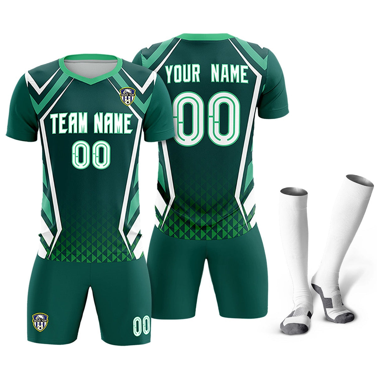Custom Aqua Abstract Breathable Soccer Tops/Sets Jersey
