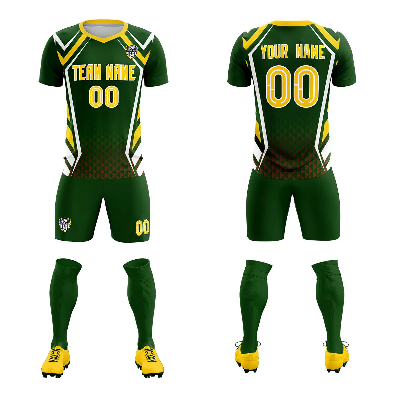Custom Midnight Green Abstract Breathable Soccer Tops/Sets Jersey