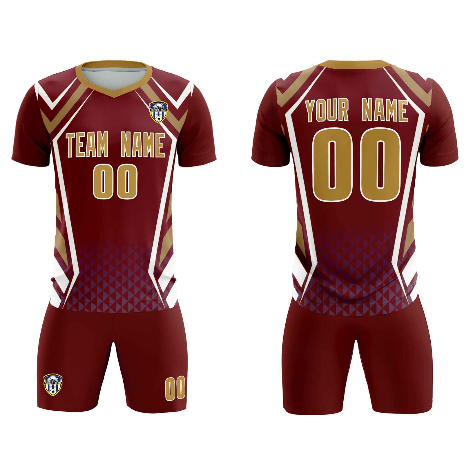 Custom Crimson Abstract Breathable Soccer Tops/Sets Jersey