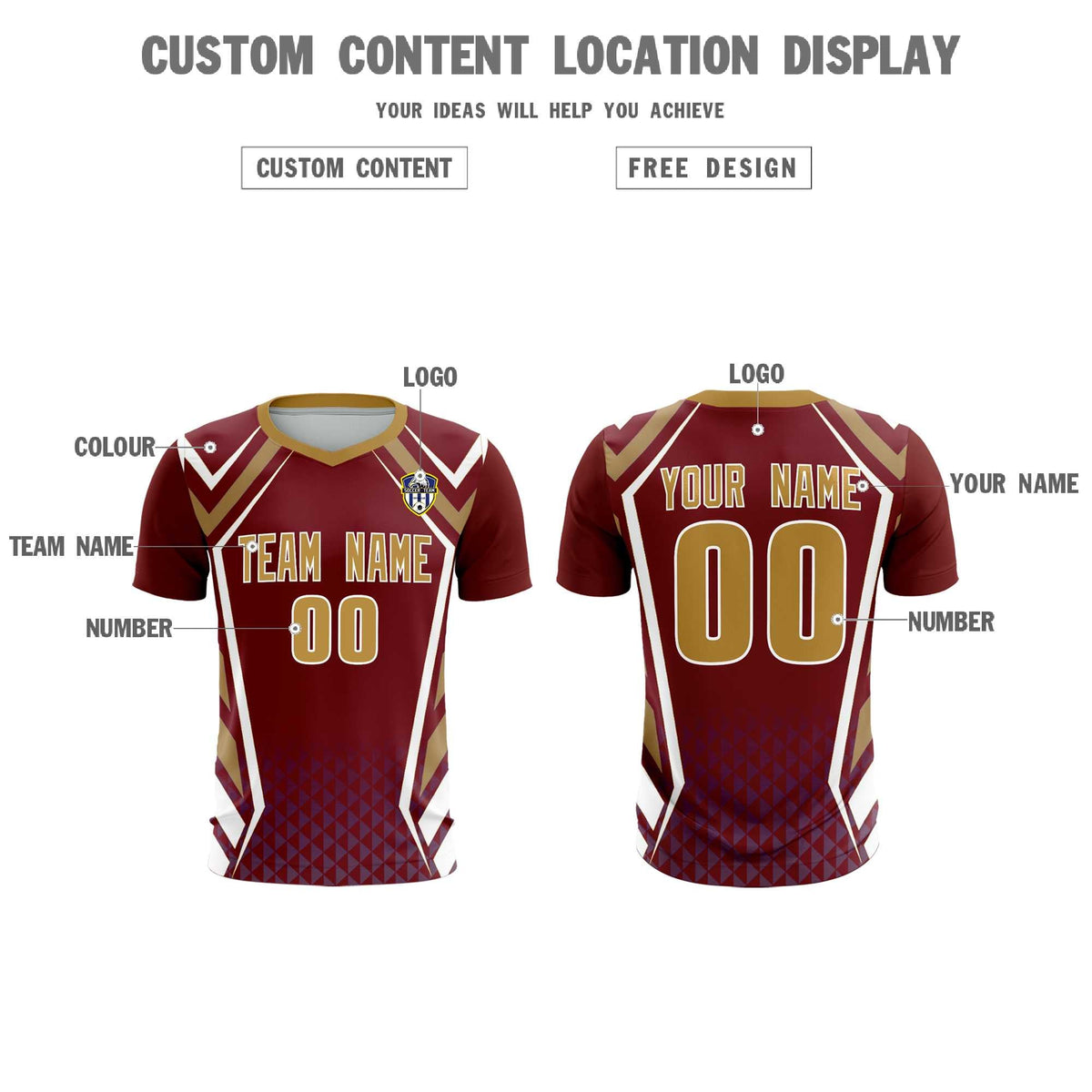 Custom Crimson Abstract Breathable Soccer Tops/Sets Jersey