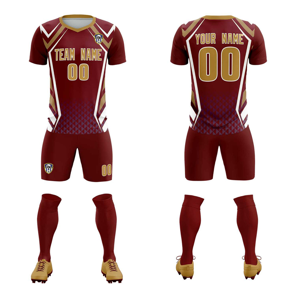 Custom Crimson Abstract Breathable Soccer Tops/Sets Jersey