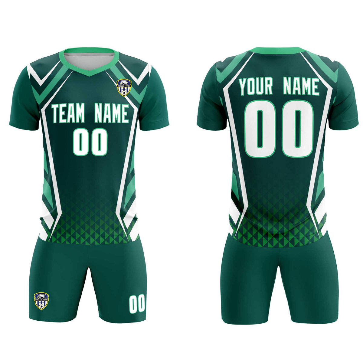 Custom Aqua Abstract Breathable Soccer Tops/Sets Jersey