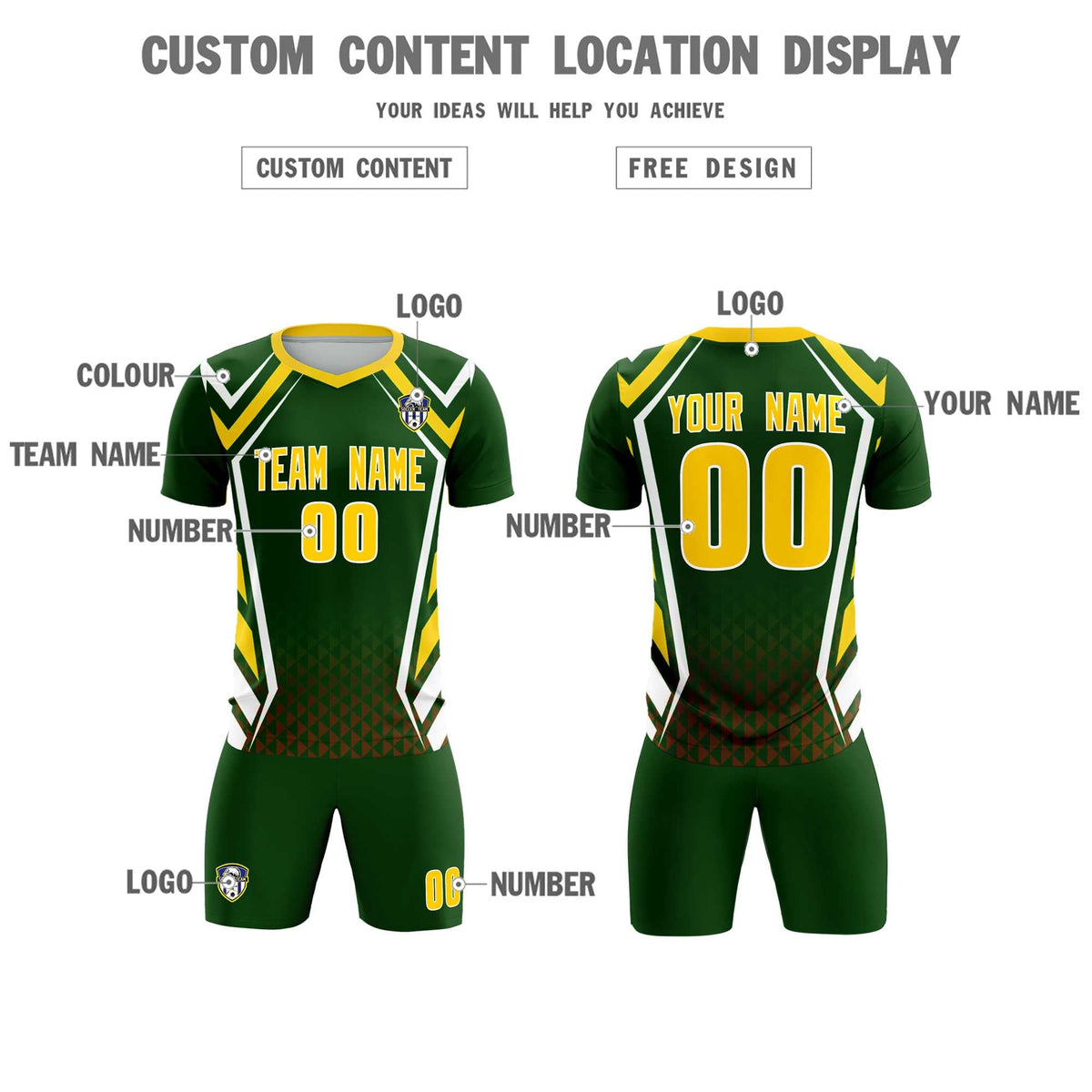 Custom Midnight Green Abstract Breathable Soccer Tops/Sets Jersey