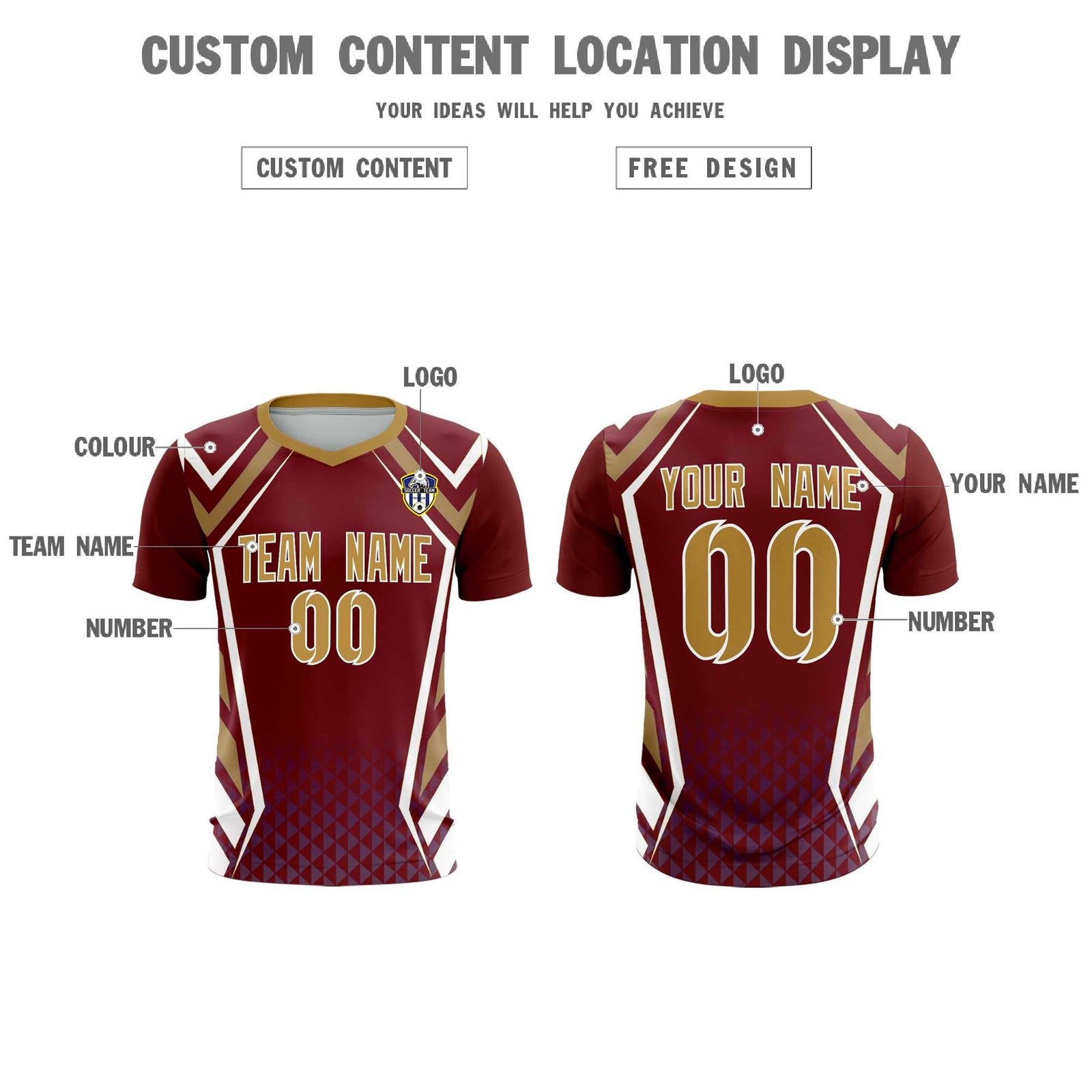 Custom Crimson Abstract Breathable Soccer Tops/Sets Jersey
