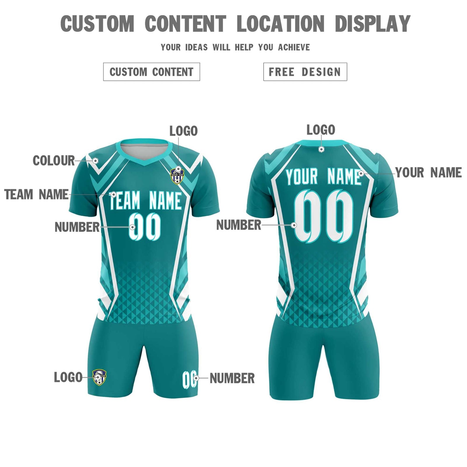 Custom Sky Blue Abstract Breathable Soccer Tops/Sets Jersey