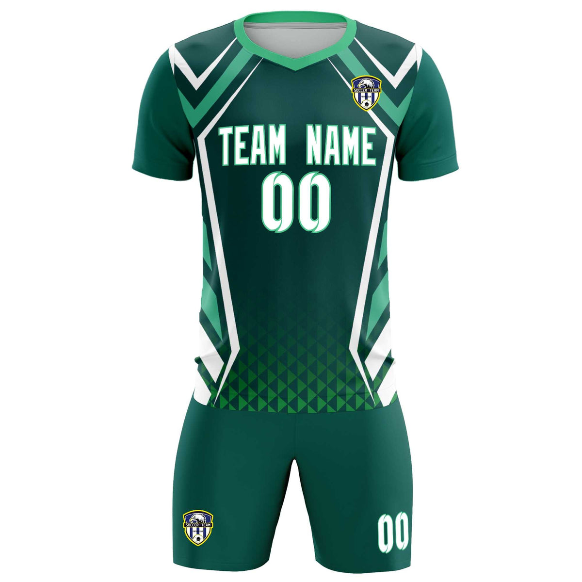 Custom Aqua Abstract Breathable Soccer Tops/Sets Jersey