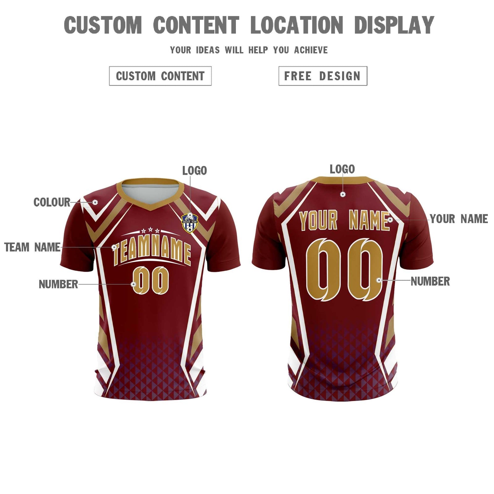 Custom Crimson Abstract Breathable Soccer Tops/Sets Jersey