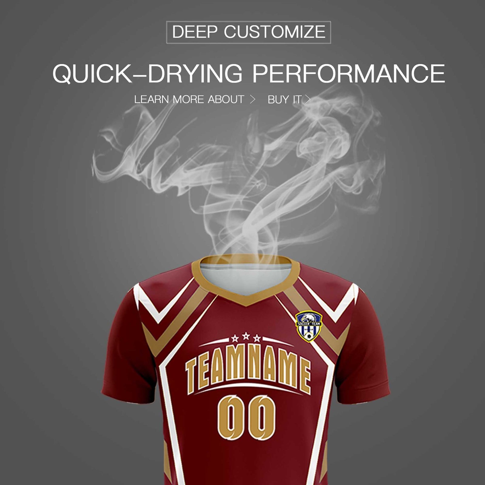 Custom Crimson Abstract Breathable Soccer Tops/Sets Jersey