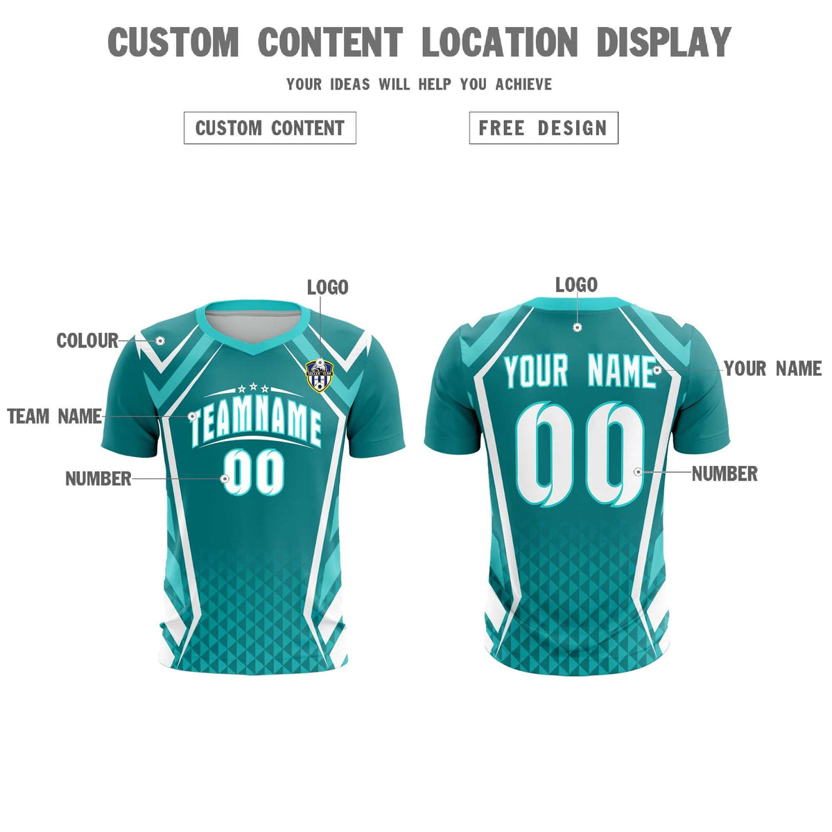 Custom Sky Blue Abstract Breathable Soccer Tops/Sets Jersey