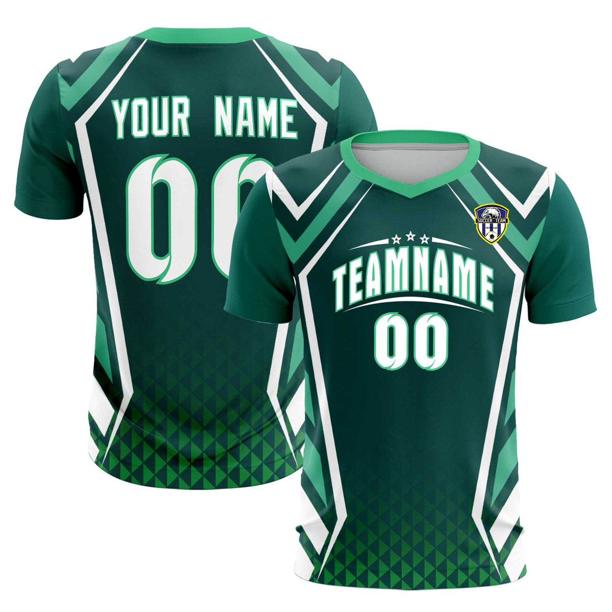 Custom Aqua Abstract Breathable Soccer Tops/Sets Jersey