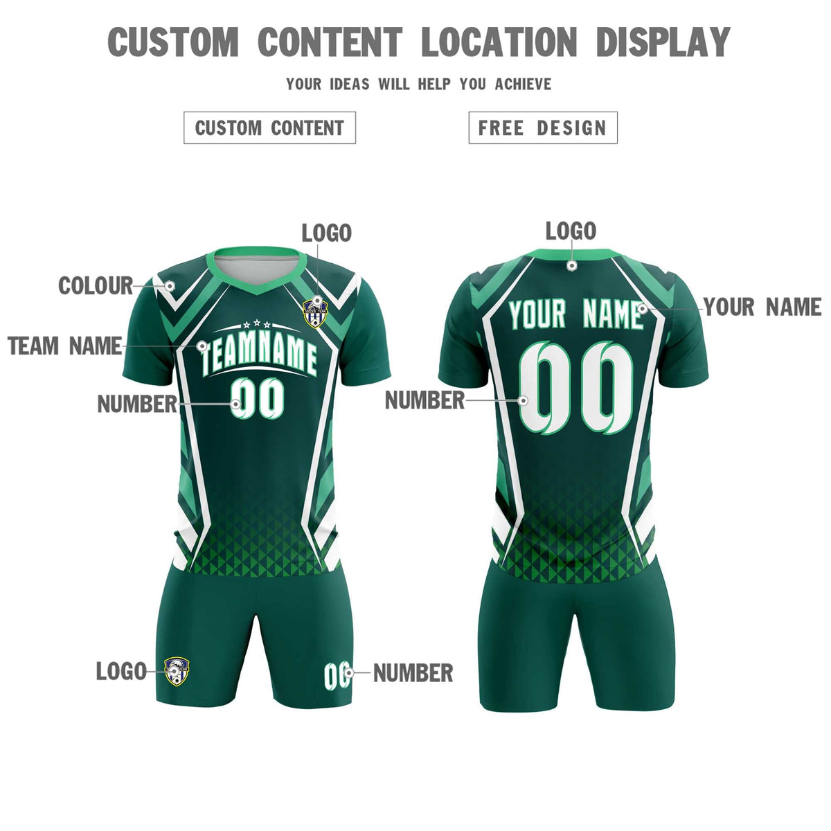Custom Aqua Abstract Breathable Soccer Tops/Sets Jersey