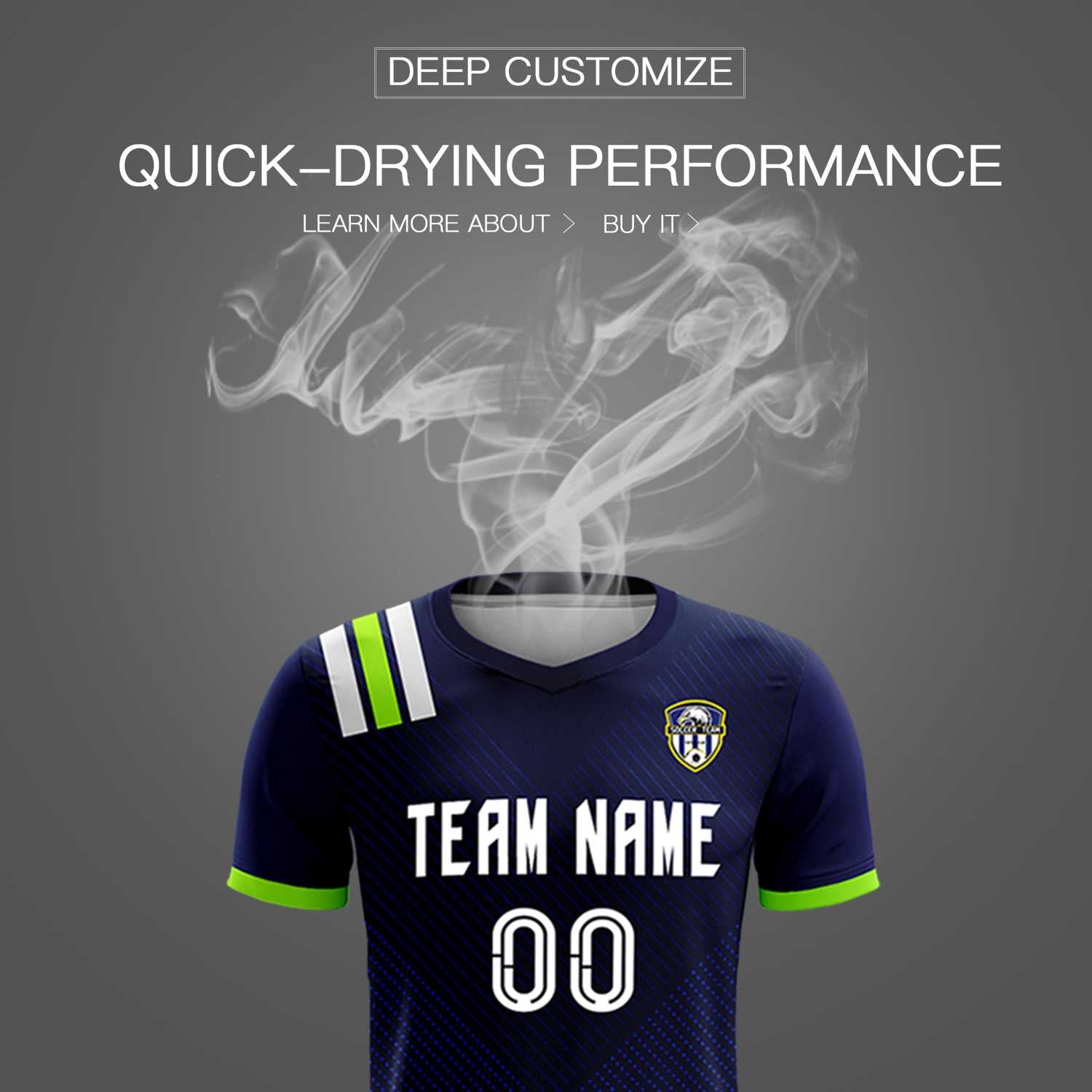 Custom Navy Striped Sportswear Soccer Tops/Sets Jersey For Adults