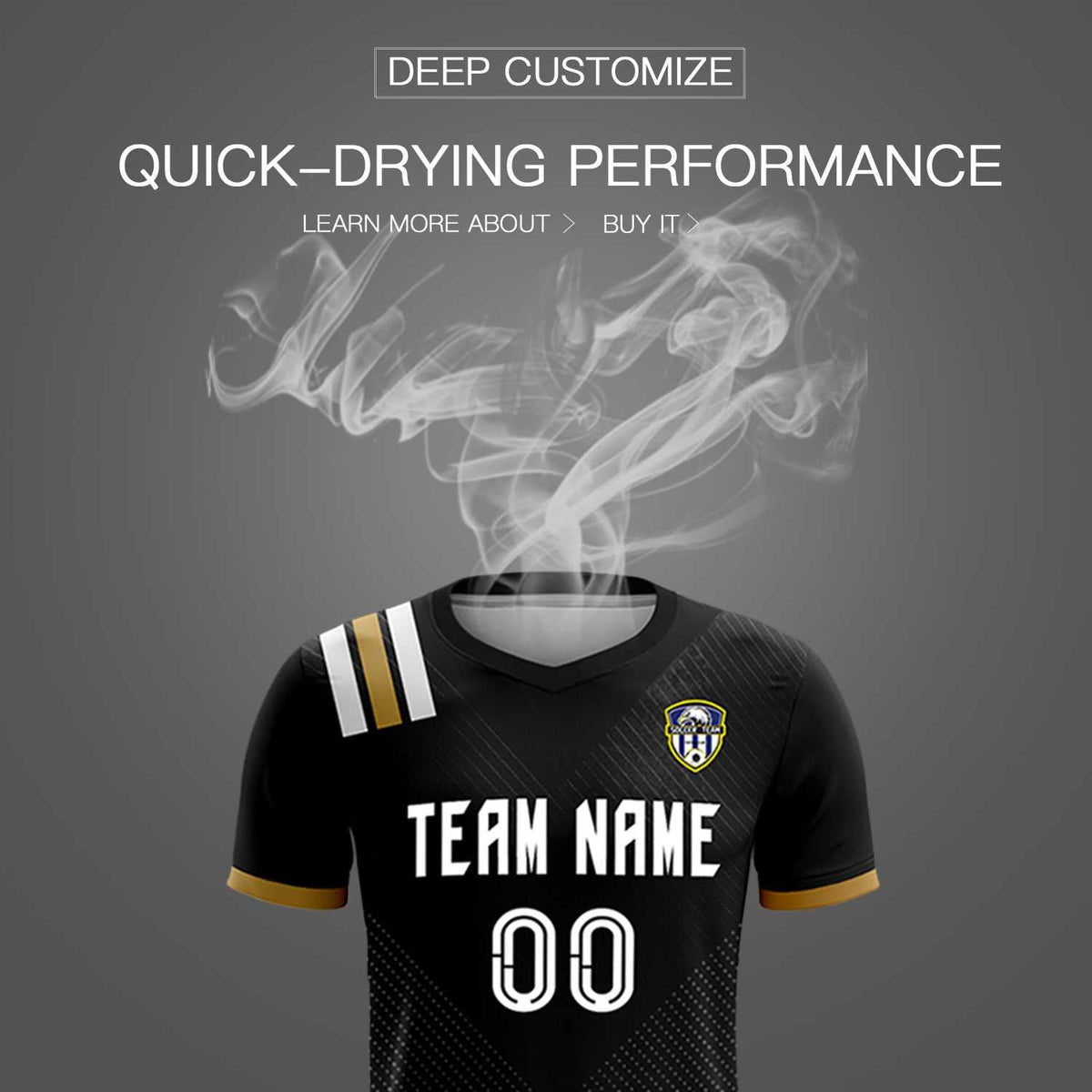 Custom Black Striped Sportswear Soccer Tops/Sets Jersey For Adults