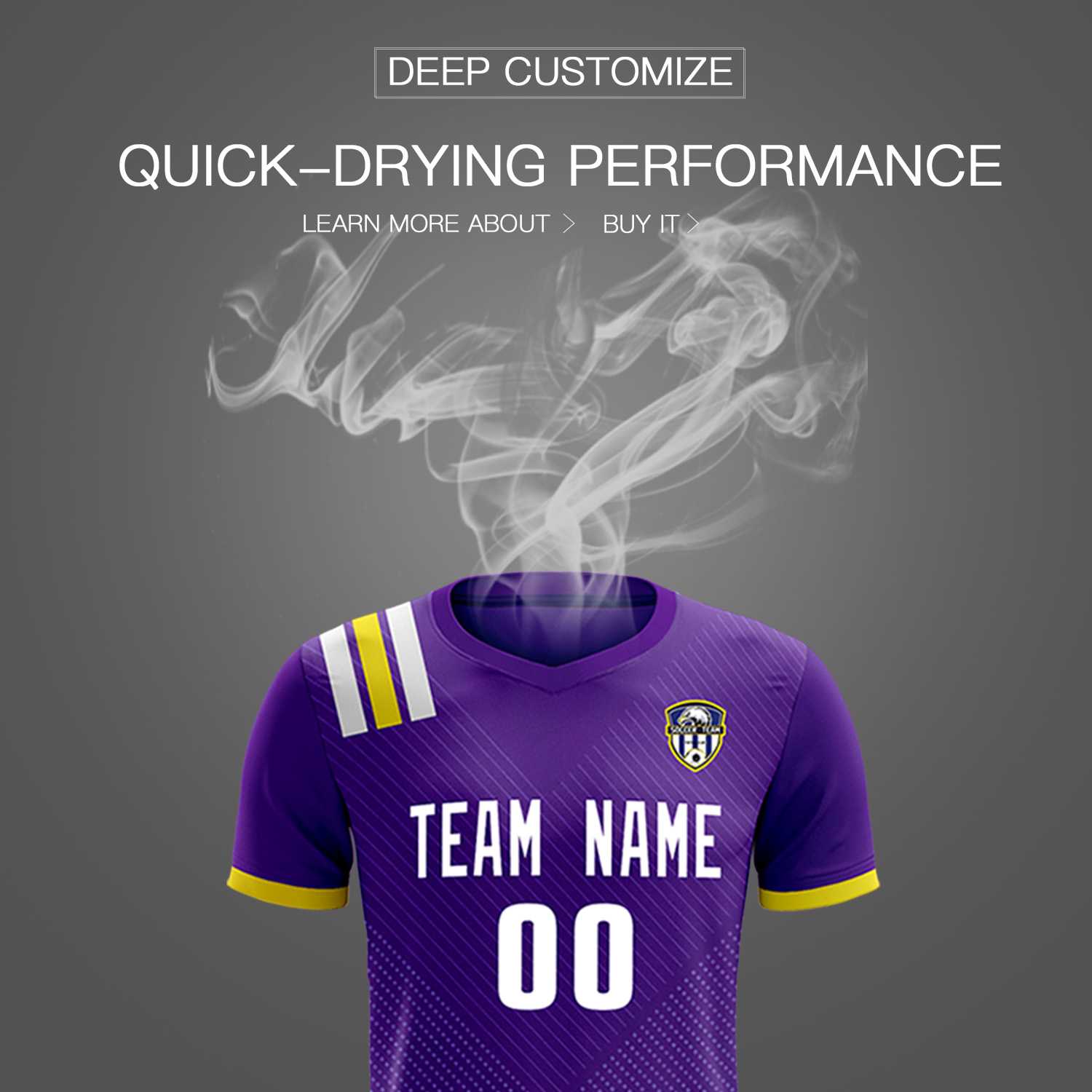 Custom Purple Striped Sportswear Soccer Tops/Sets Jersey For Adults