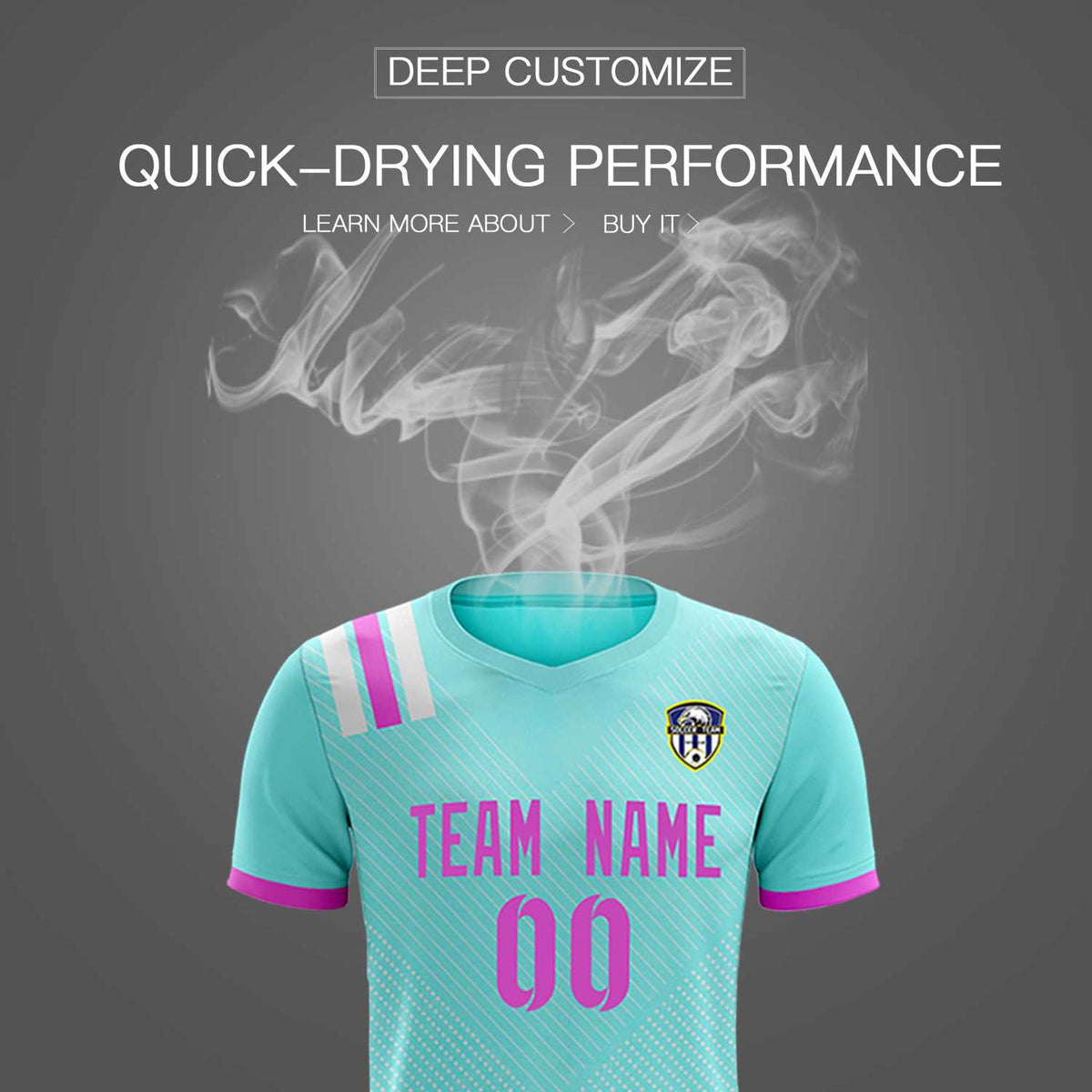 Custom Light Blue Striped Sportswear Soccer Tops/Sets Jersey For Adults