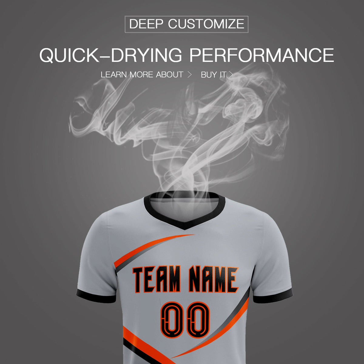 Custom Gray Black Color Block Training Uniform For Men Soccer Sets Jersey