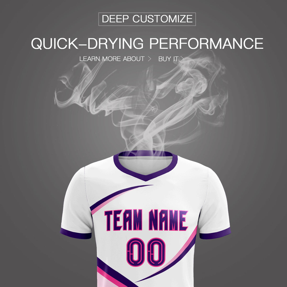 Custom White Purple Color Block Training Uniform For Men Soccer Sets Jersey