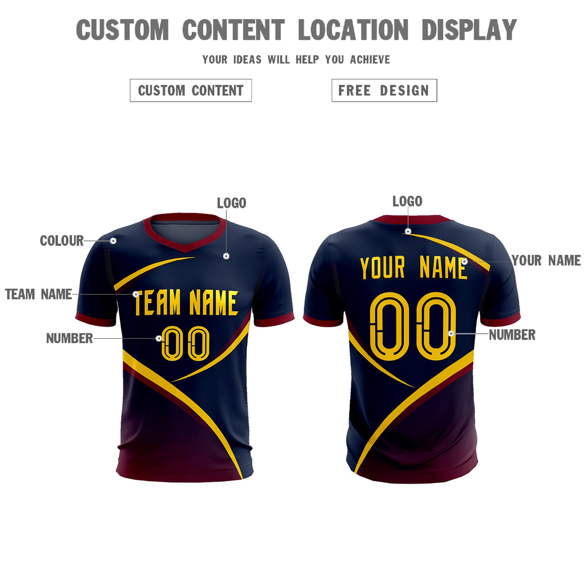 Custom Navy Navy Color Block Training Uniform For Men Soccer Sets Jersey