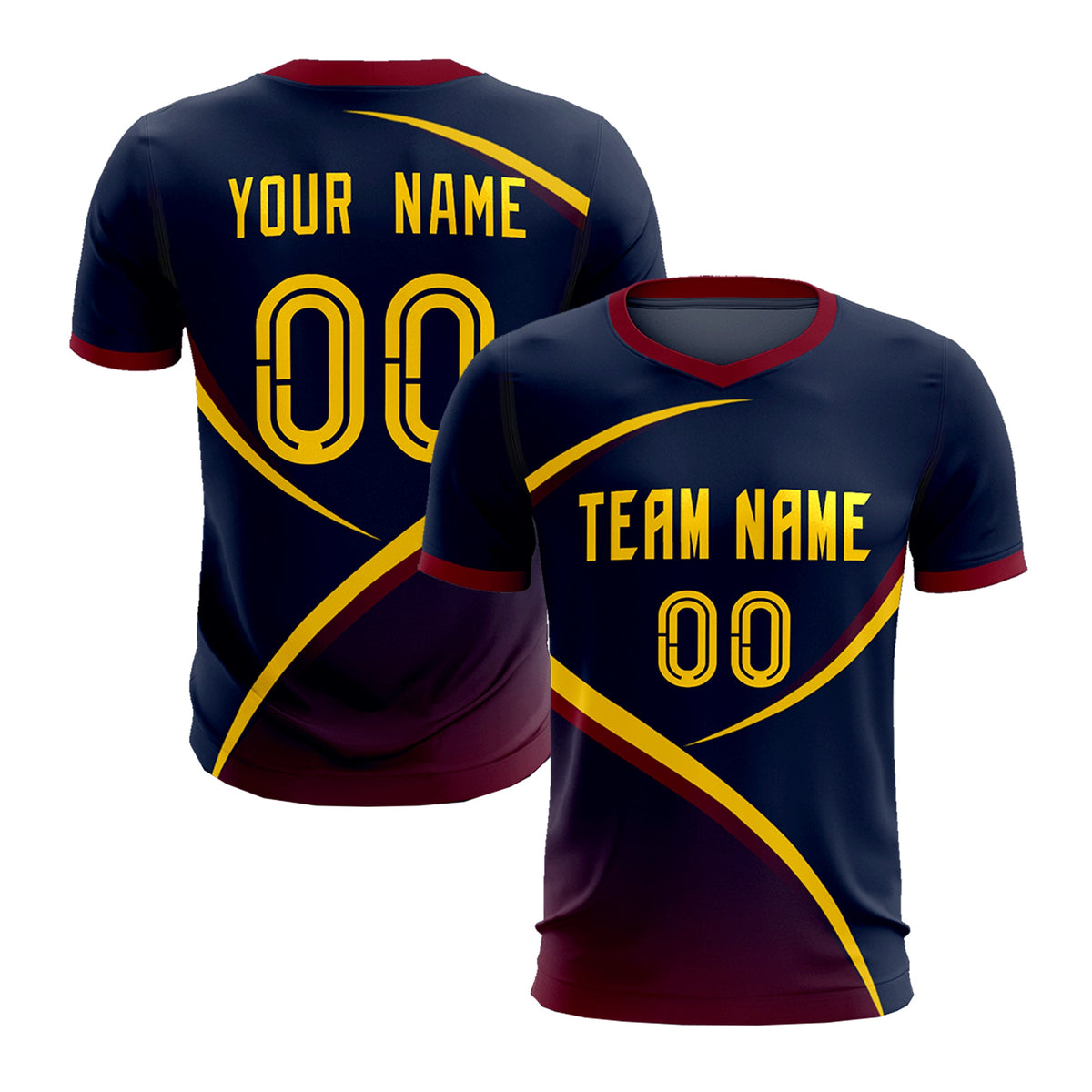 Custom Navy Navy Color Block Training Uniform For Men Soccer Sets Jersey