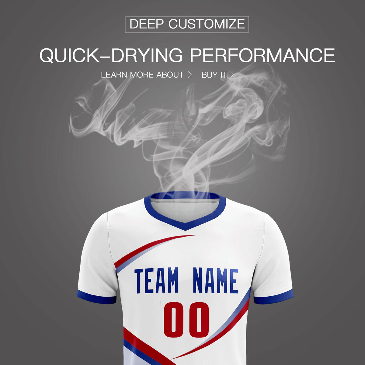 Custom White Royal Color Block Training Uniform For Men Soccer Sets Jersey