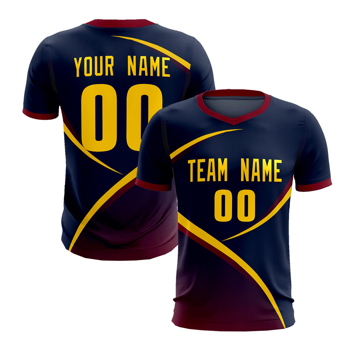 Custom Navy Navy Color Block Training Uniform For Men Soccer Sets Jersey
