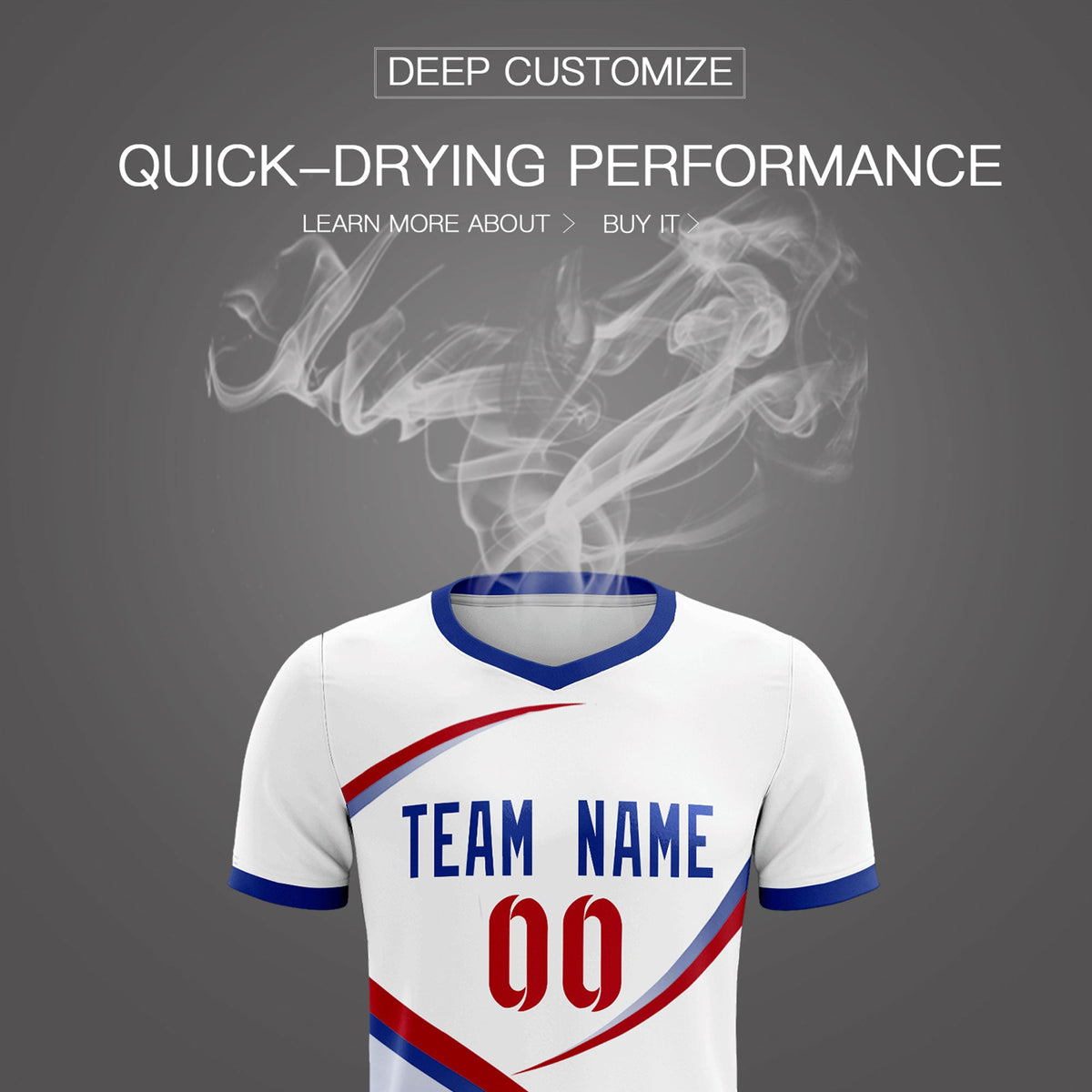 Custom White Royal Color Block Training Uniform For Men Soccer Sets Jersey