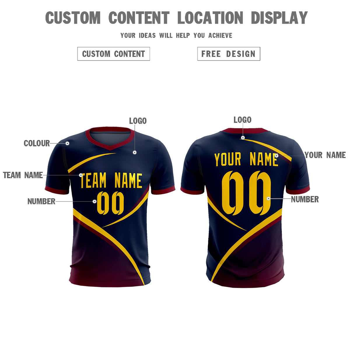 Custom Navy Navy Color Block Training Uniform For Men Soccer Sets Jersey