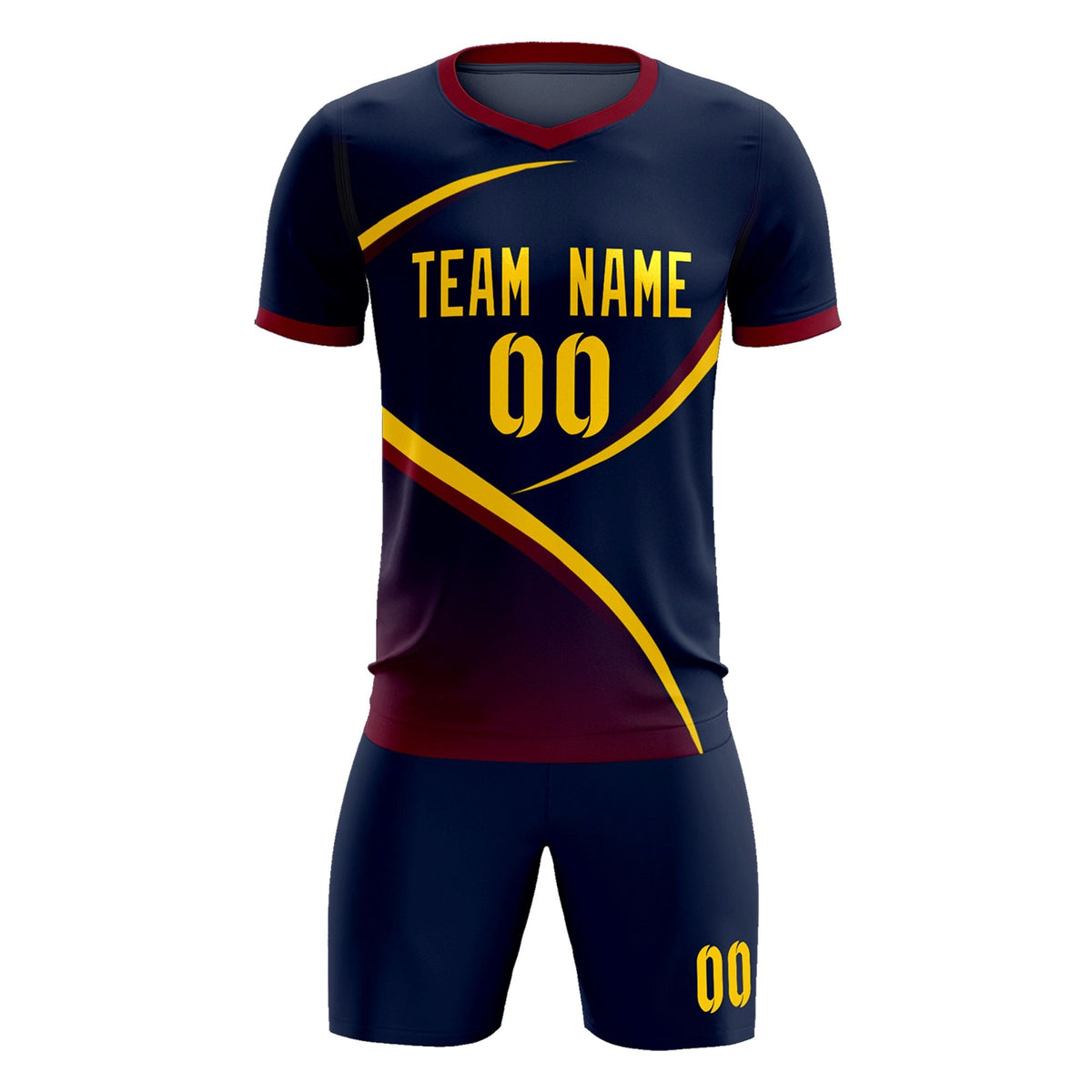 Custom Navy Navy Color Block Training Uniform For Men Soccer Sets Jersey